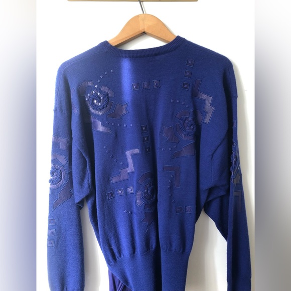 Vintage blue/purple wool sweater - Picture 7 of 7